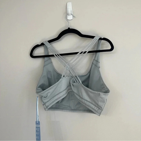 Southern Tide Nessa Skip Stripe Light Grey Performance Sports Bra Size XL NWT - Picture 9 of 9